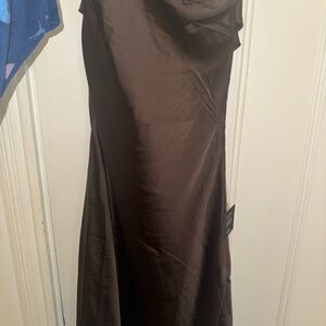 Lulu's Strapless Brown Dress